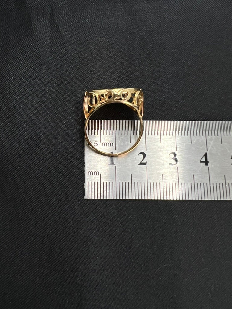 Yellow Gold Ring with Replica Austrian Gold Coin