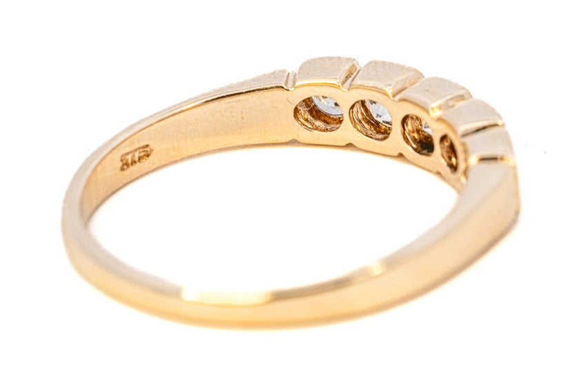 9ct Yellow Gold 5-Stone Cubic Zirconia Ring