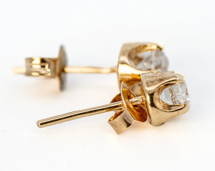  9ct Yellow Gold Cubic Zirconia Stud Earrings