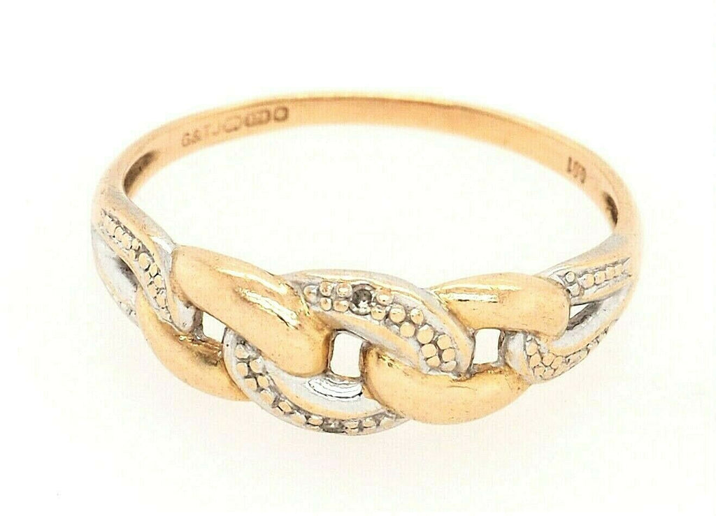 Diamond 9ct Yellow Gold Ring