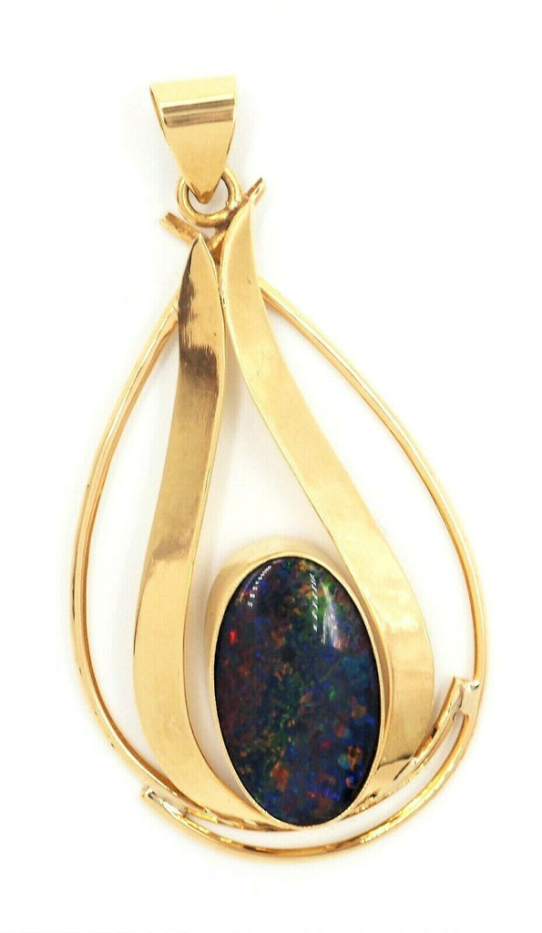 18ct Yellow Gold Opal Triplet Pendant