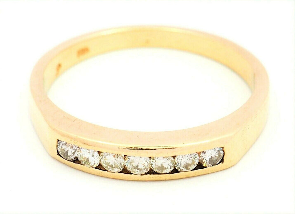 Diamond 9ct Yellow Gold Band Style Ring