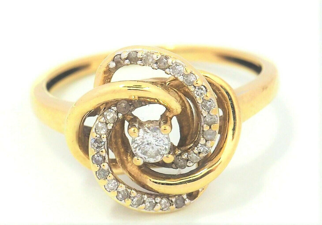  9ct Yellow Gold Diamond Ring 