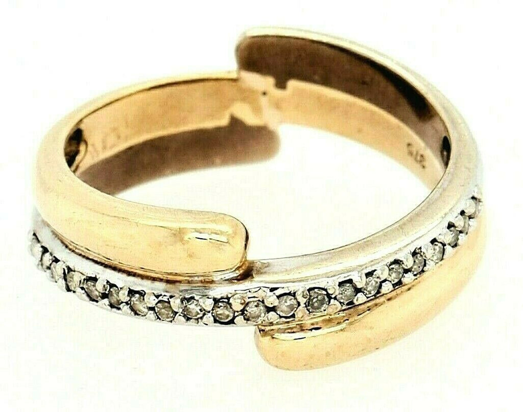 9ct Yellow & White Gold Diamond Ring