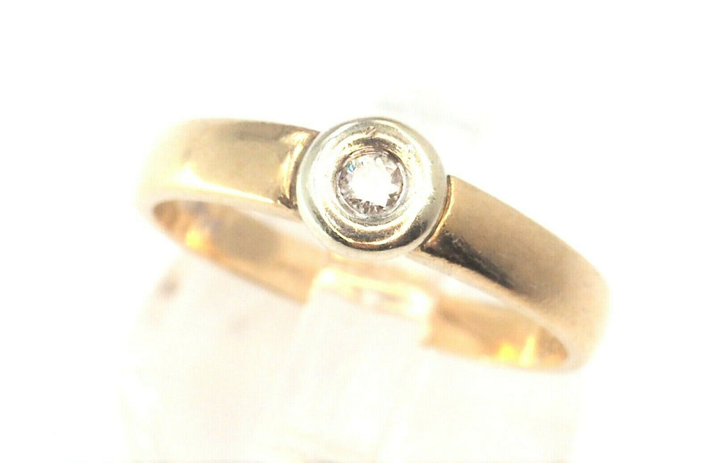 Diamond 9ct Yellow & White Gold Ring