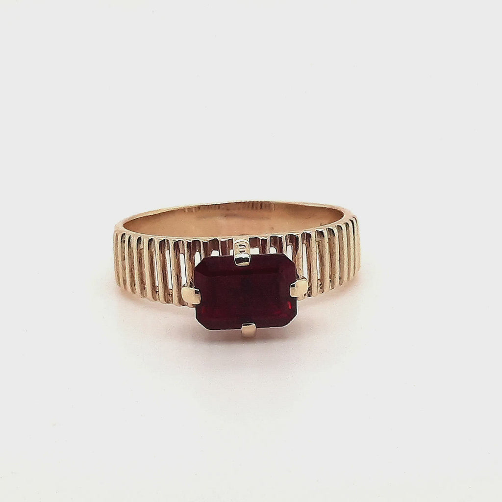 Ruby Yellow Gold Dress Ring