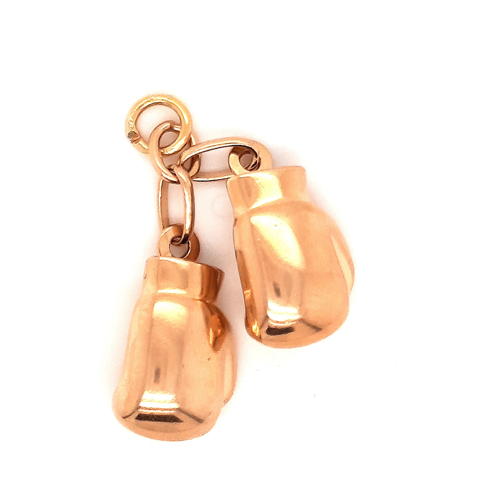 9ct Yellow Gold Boxing Gloves Charm