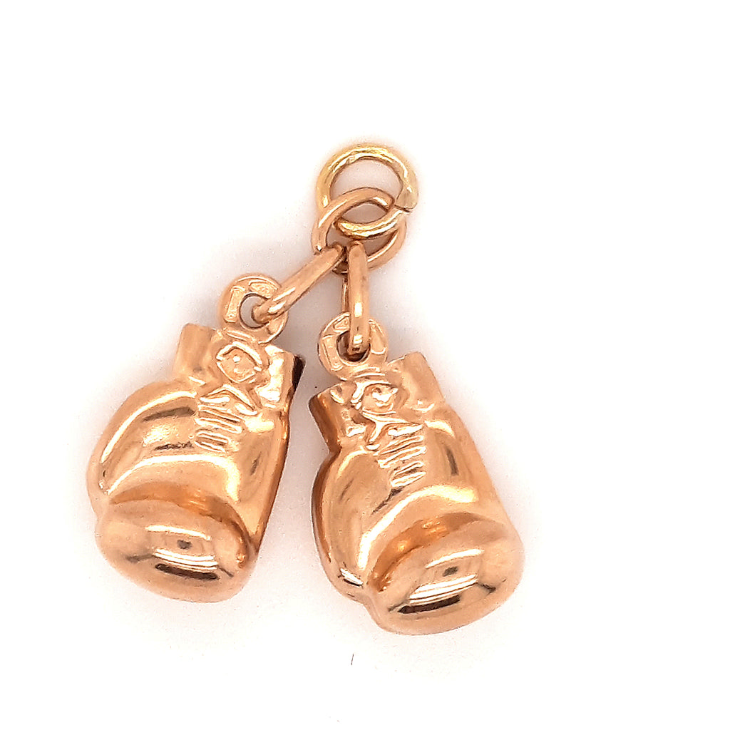 9ct Yellow Gold Boxing Gloves Charm