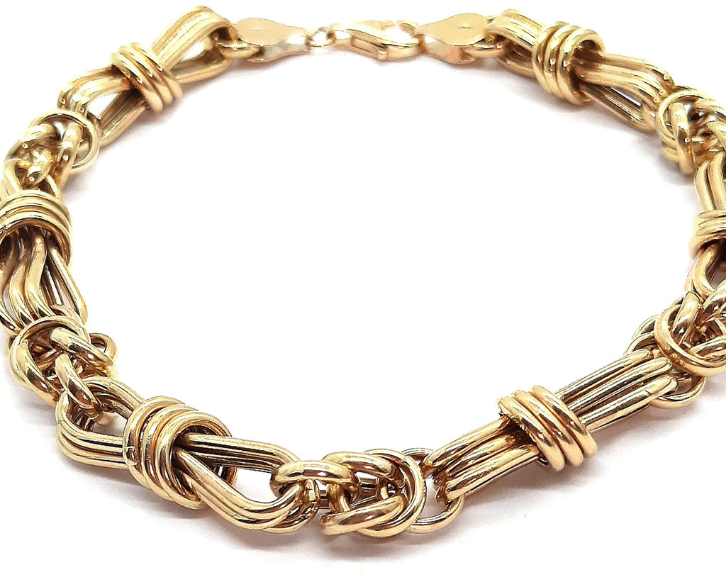 14ct Yellow Gold Bracelet Fancy Link Chain