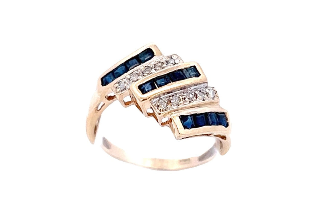 Sapphire & Diamond 10ct Yellow Gold Ring