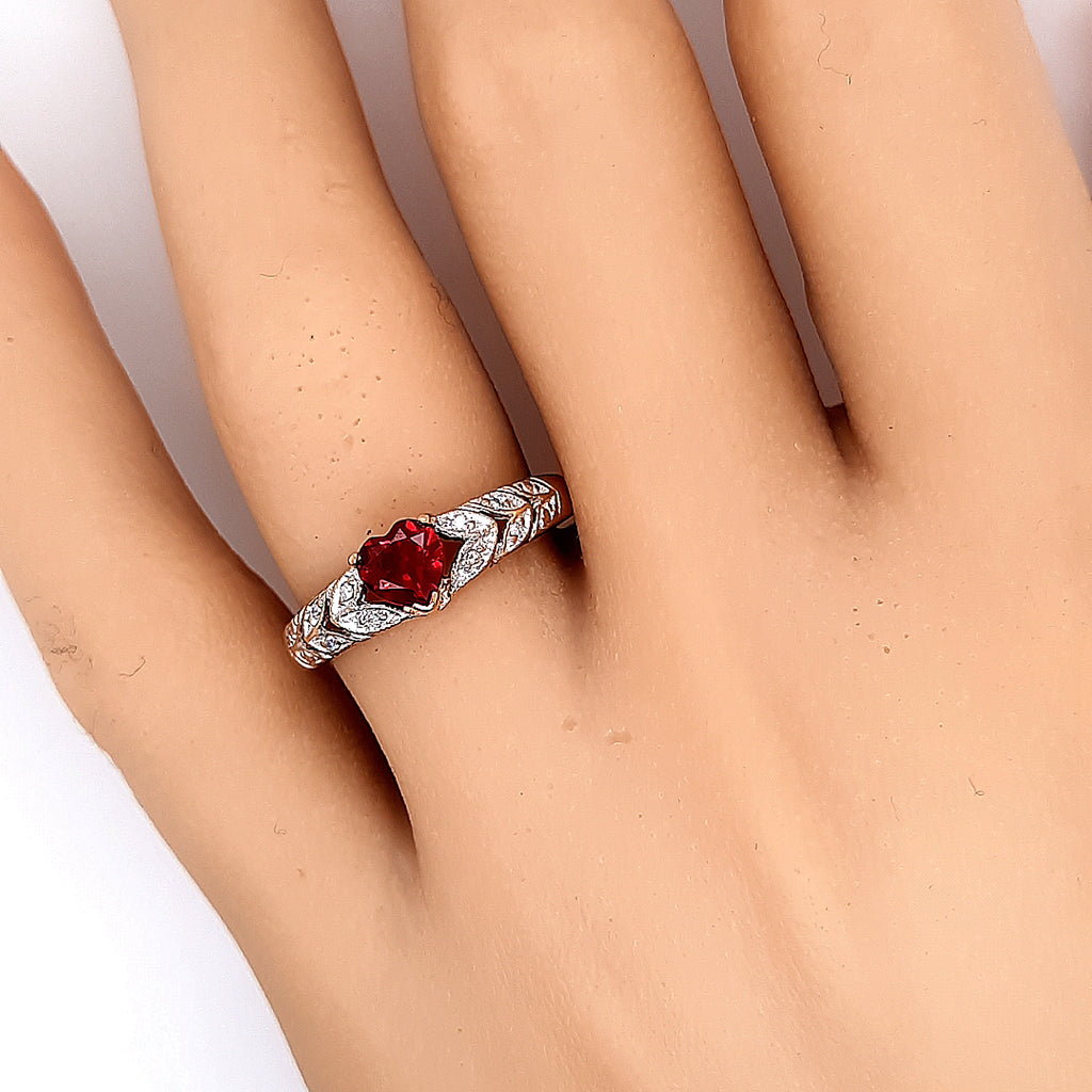 Ruby & Diamond Yellow Gold Ring