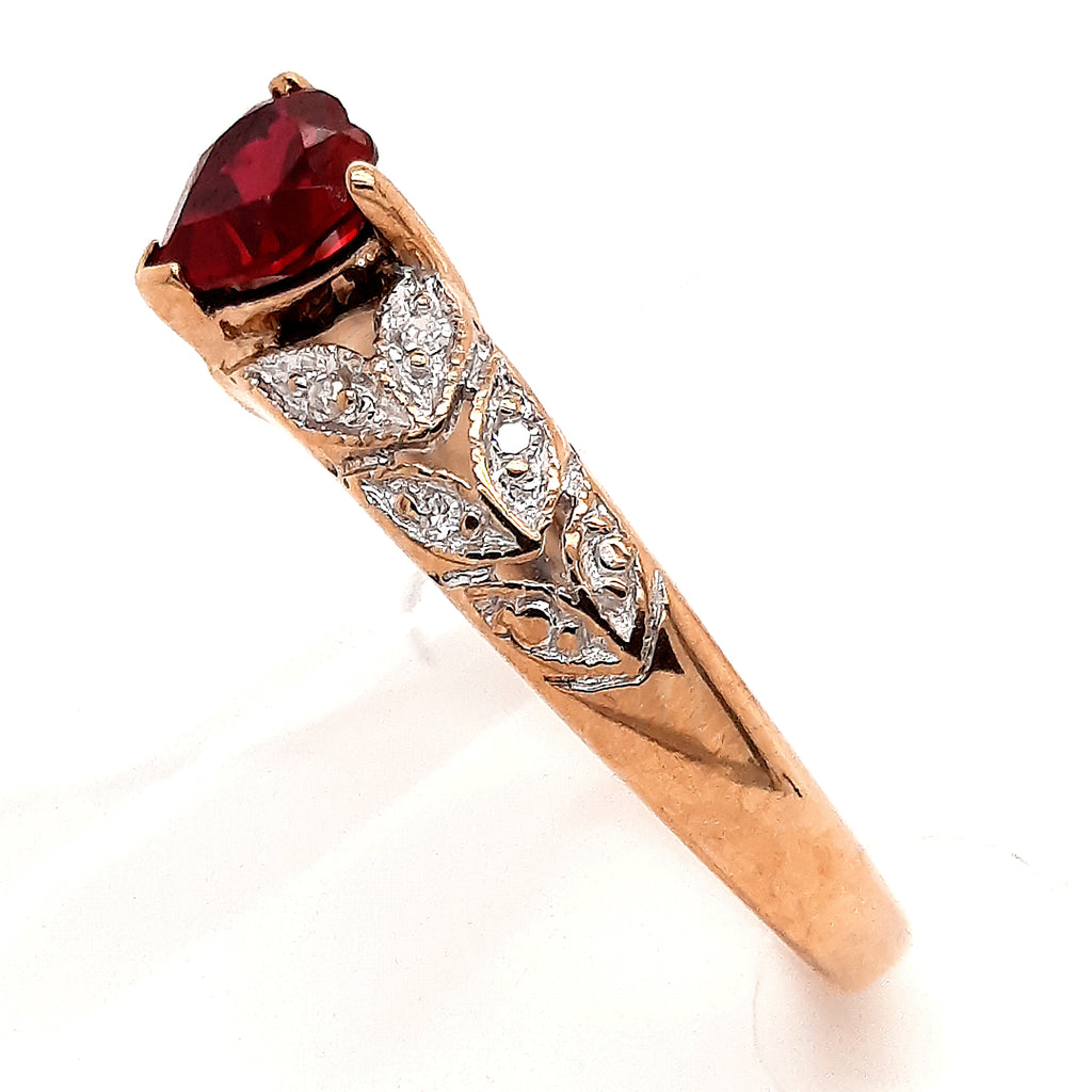 Ruby & Diamond Yellow Gold Ring