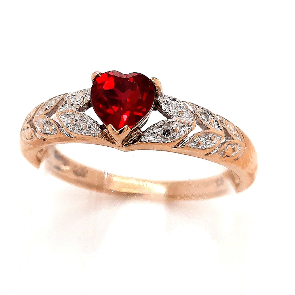 Ruby & Diamond Yellow Gold Ring