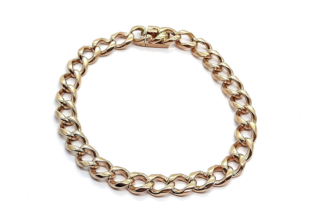 9ct Yellow Gold Bracelet Curb Link Chain