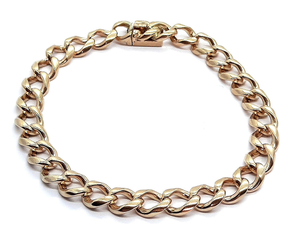 9ct Yellow Gold Bracelet Curb Link Chain