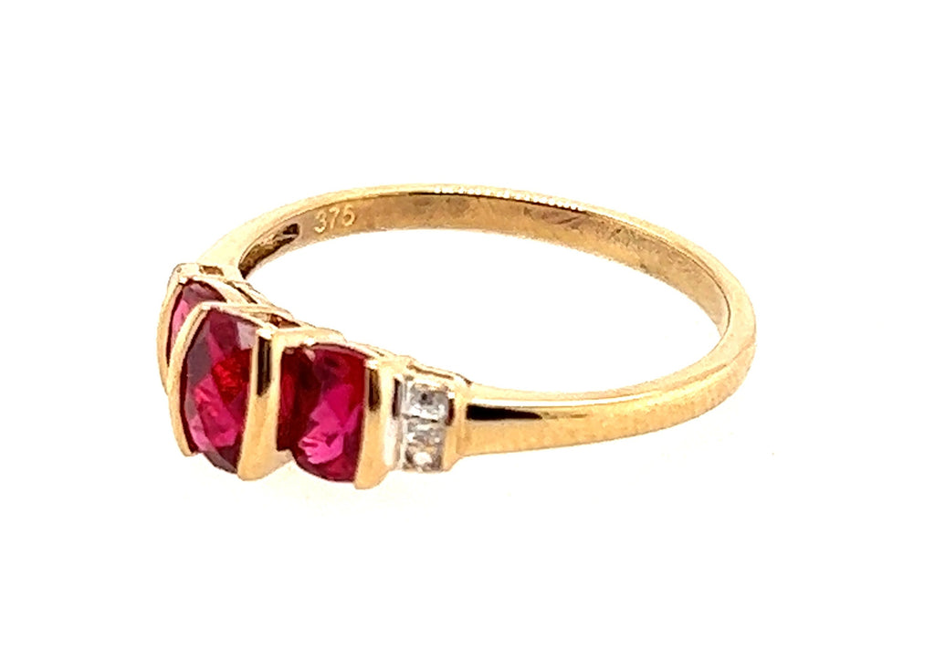 Ruby & Diamond Yellow Gold Ring