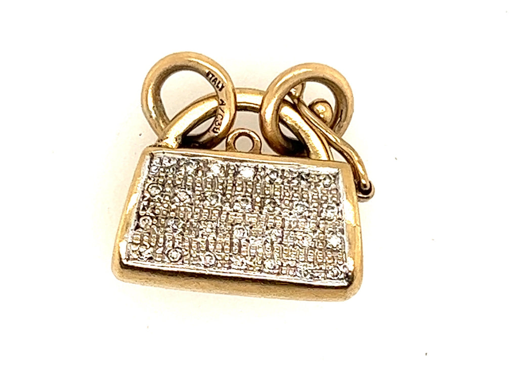 Diamond 9ct Yellow Gold Padlock Clasp/Charm