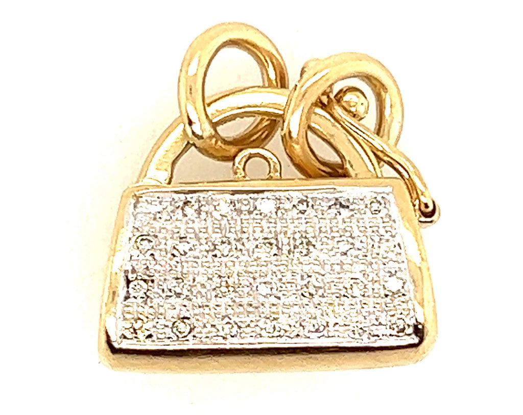 Diamond 9ct Yellow Gold Padlock Clasp/Charm