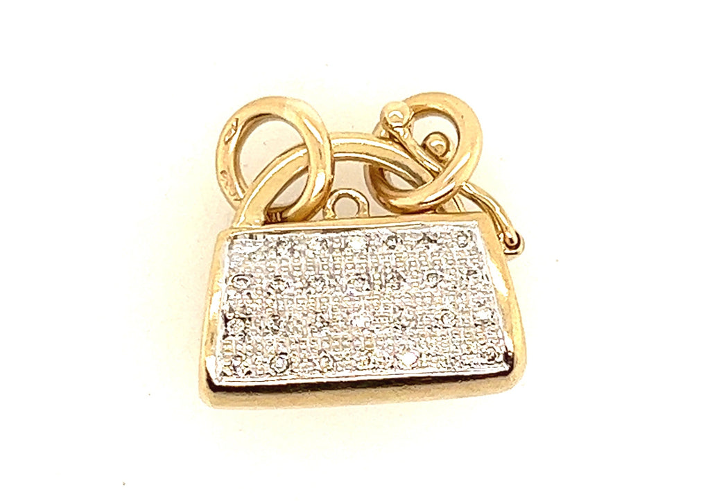 Diamond 9ct Yellow Gold Padlock Clasp/Charm