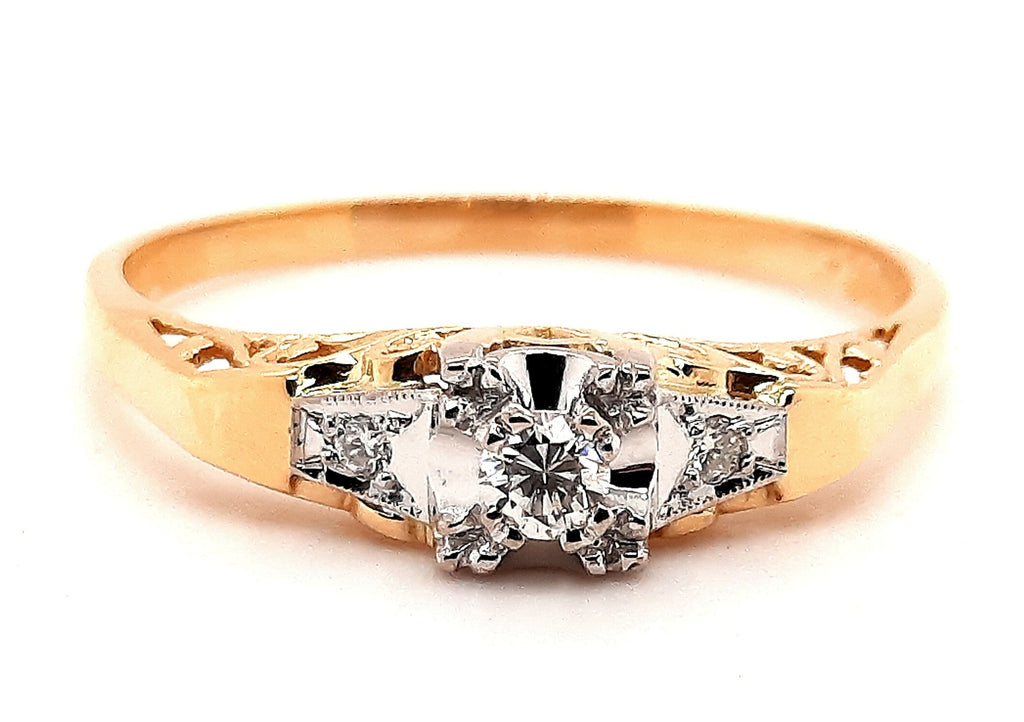 Diamond 18ct Yellow & White Gold Ring