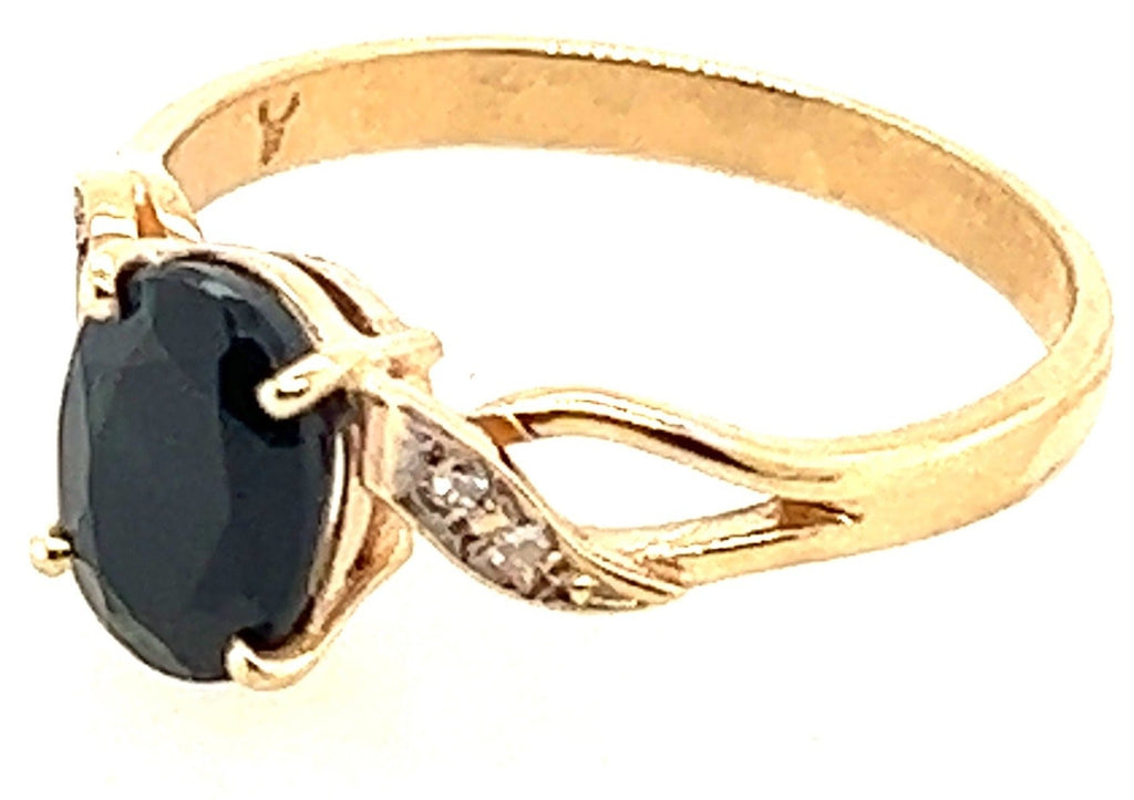1.35ct Sapphire & Diamond 9ct Yellow Gold Ring