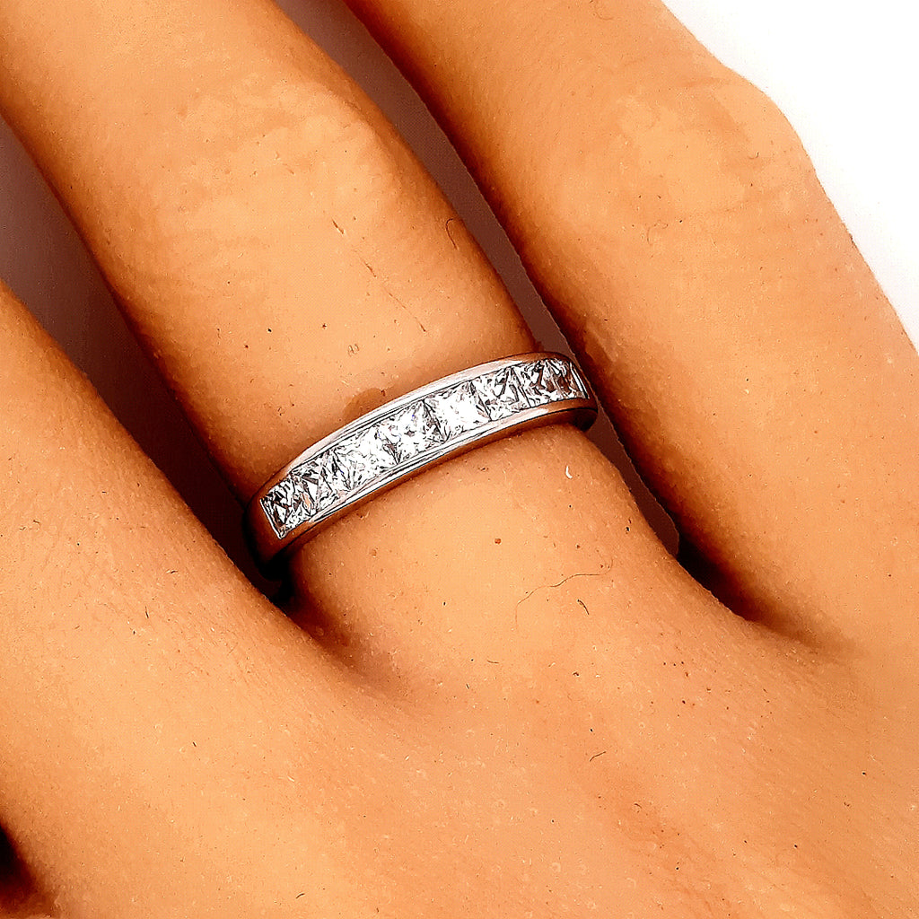 Cubic Zirconia & White Gold Ring