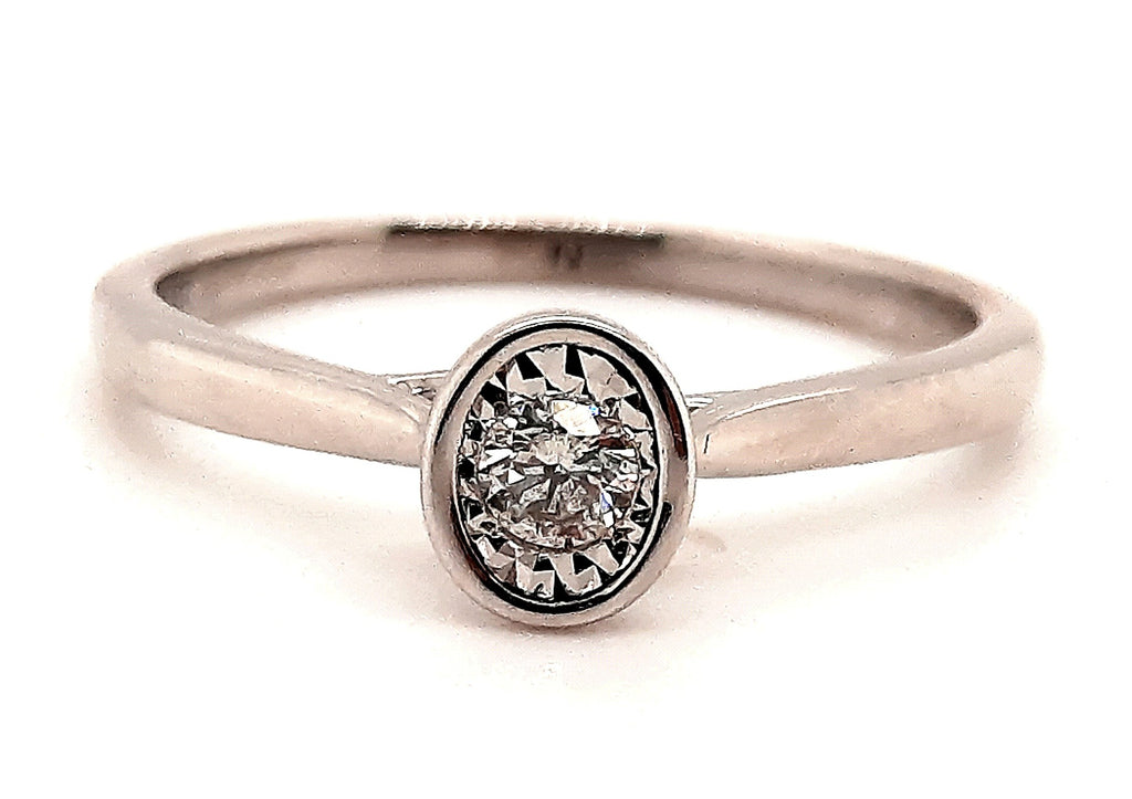 Diamond White Gold Solitaire Ring