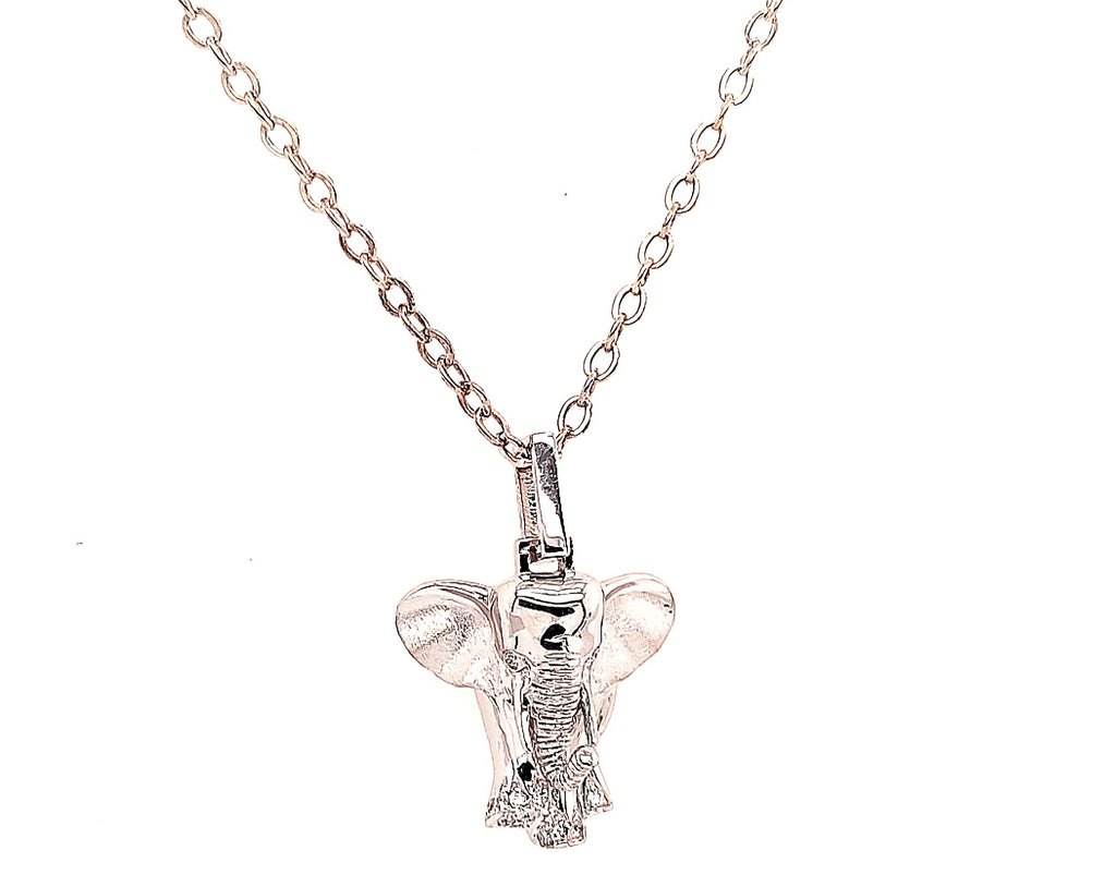 18ct White Gold & Diamond Elephant Pendant