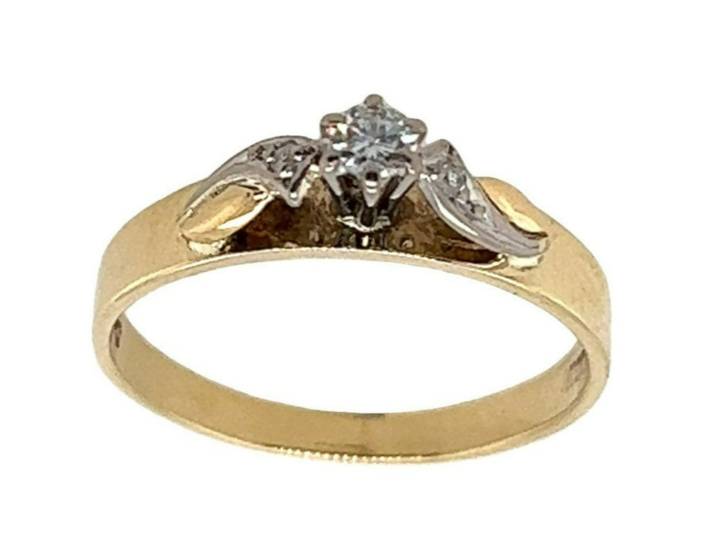 Diamond Ring Yellow & White Gold