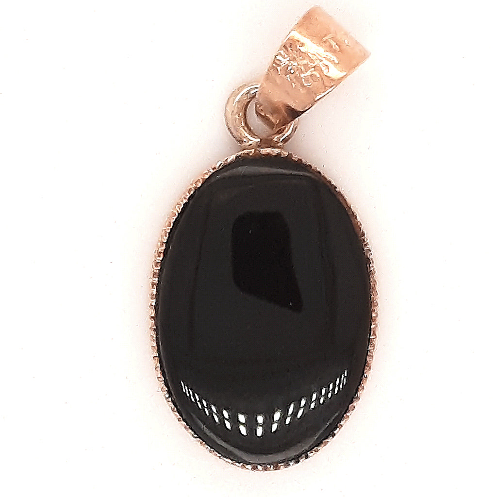 Onyx 9ct Yellow Gold Pendant