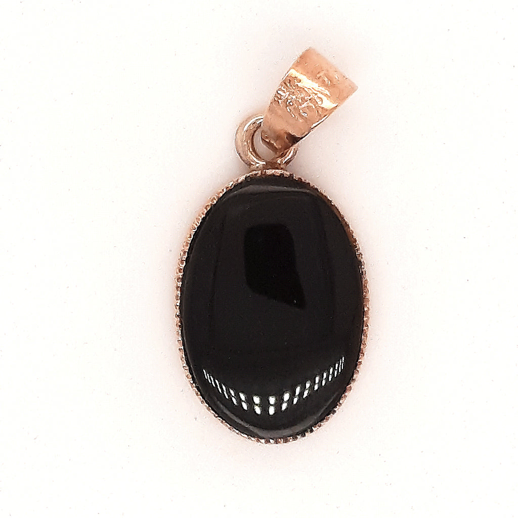 Onyx 9ct Yellow Gold Pendant