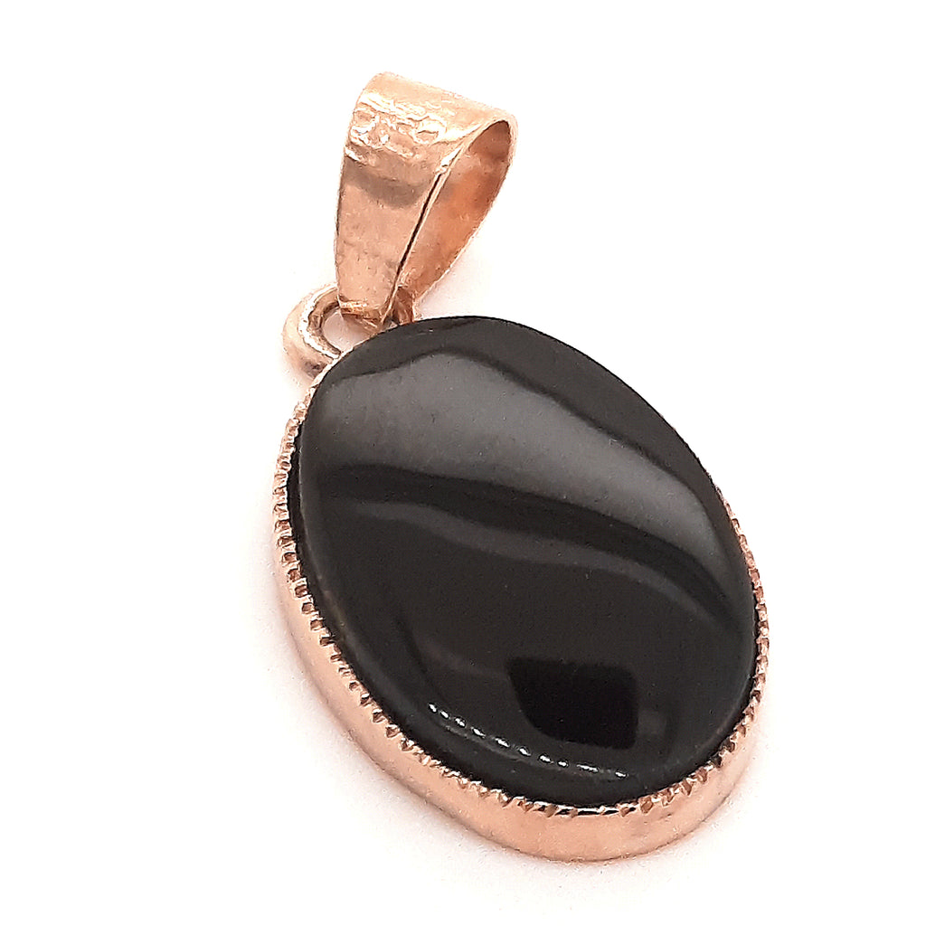 Onyx 9ct Yellow Gold Pendant