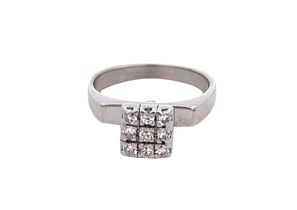 Handmade 18ct White Gold & Diamond Ring