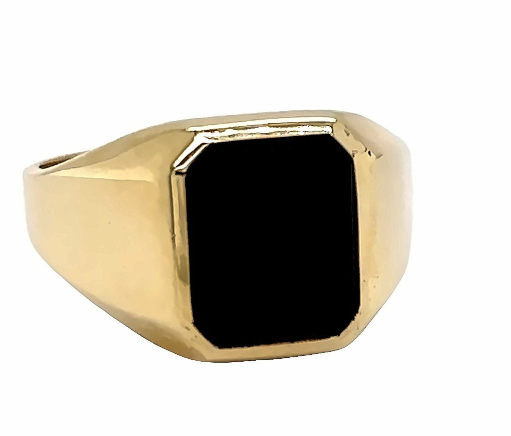 9ct Yellow Gold Onyx Signet Ring