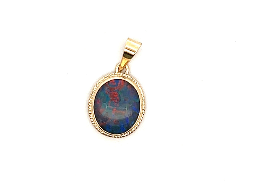 Opal Triplet 9ct Yellow Gold Pendant