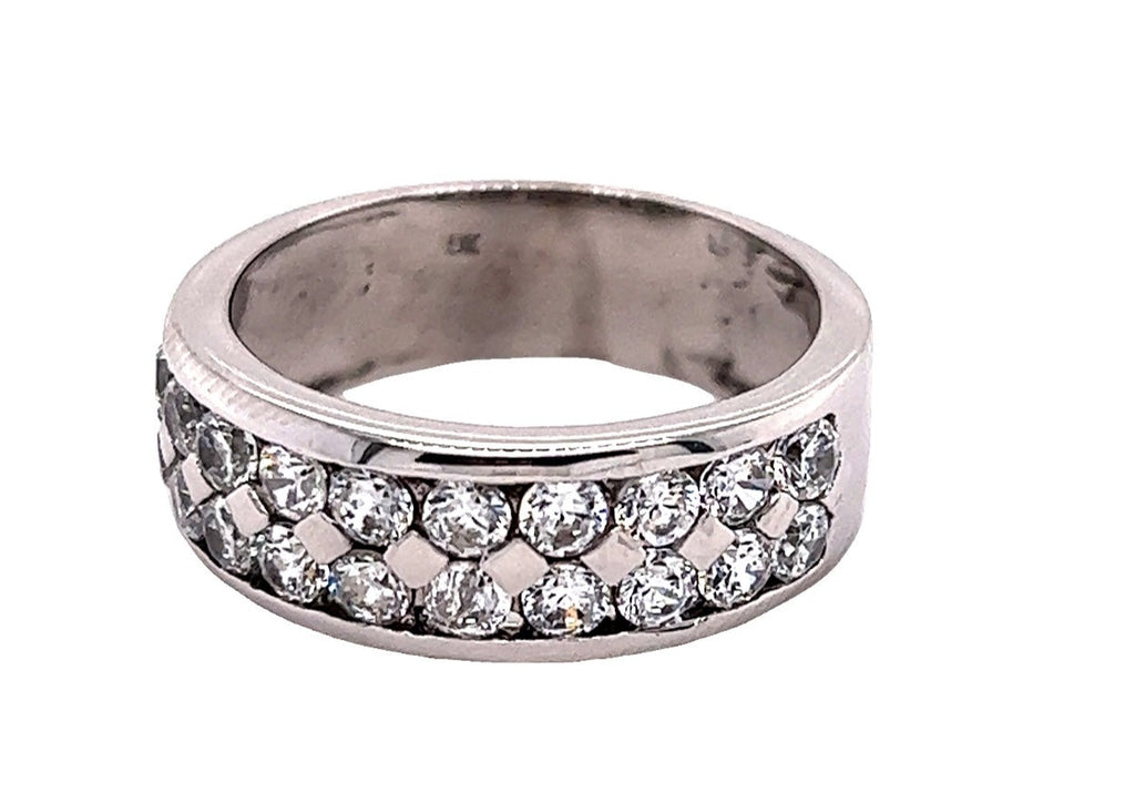 9ct White Gold Cubic Zirconia Ring