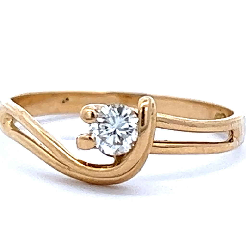 0.20ct Diamond Yellow gold Ring