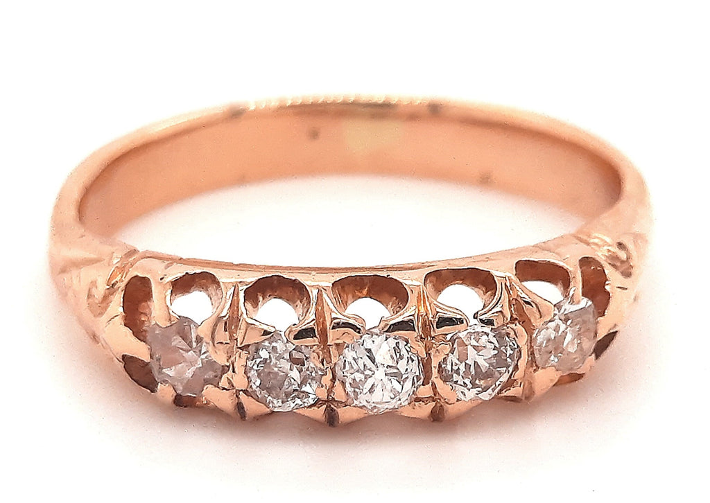 9ct Rose Gold Diamond Ring