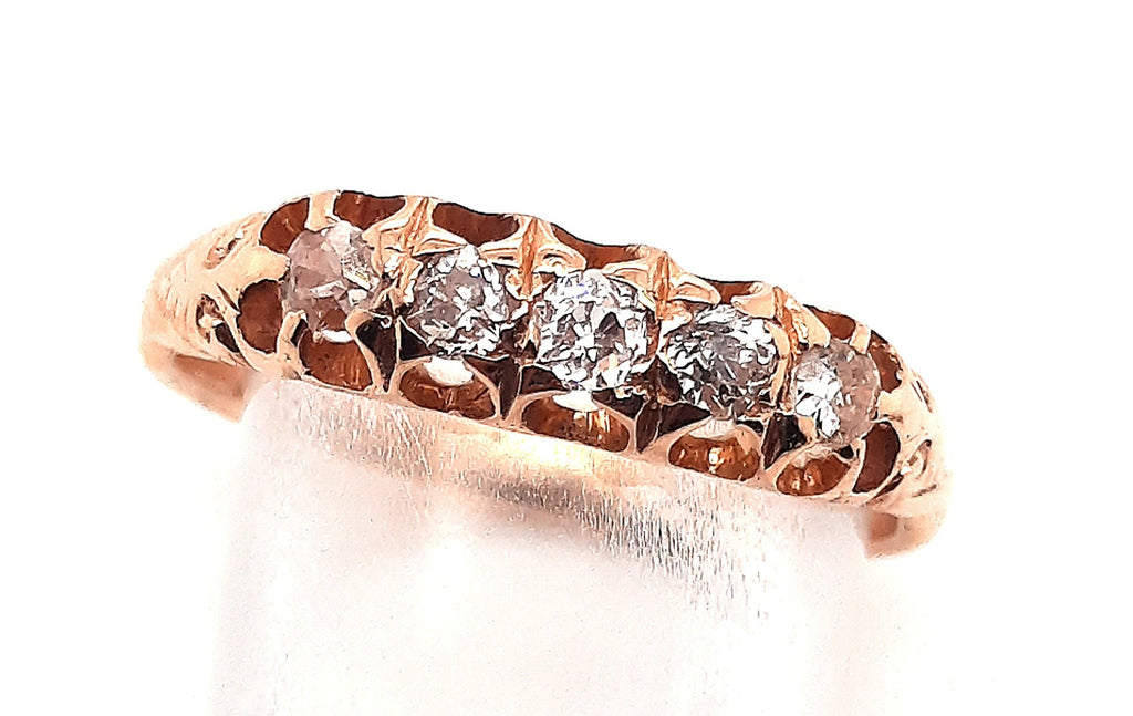 9ct Rose Gold Diamond Ring