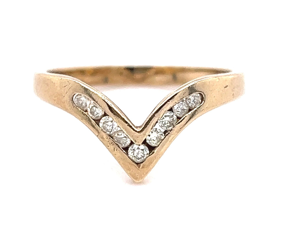 Diamond 9ct Yellow Gold Ring