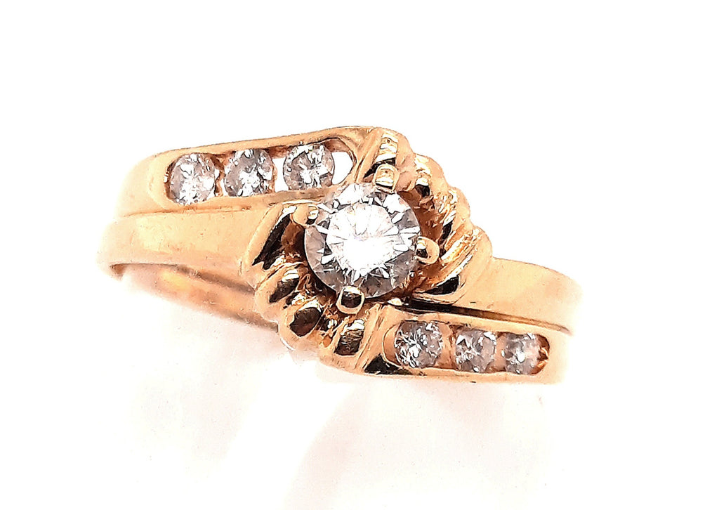 Diamond 18ct Yellow Gold Ring Wedding & Engagement Ring