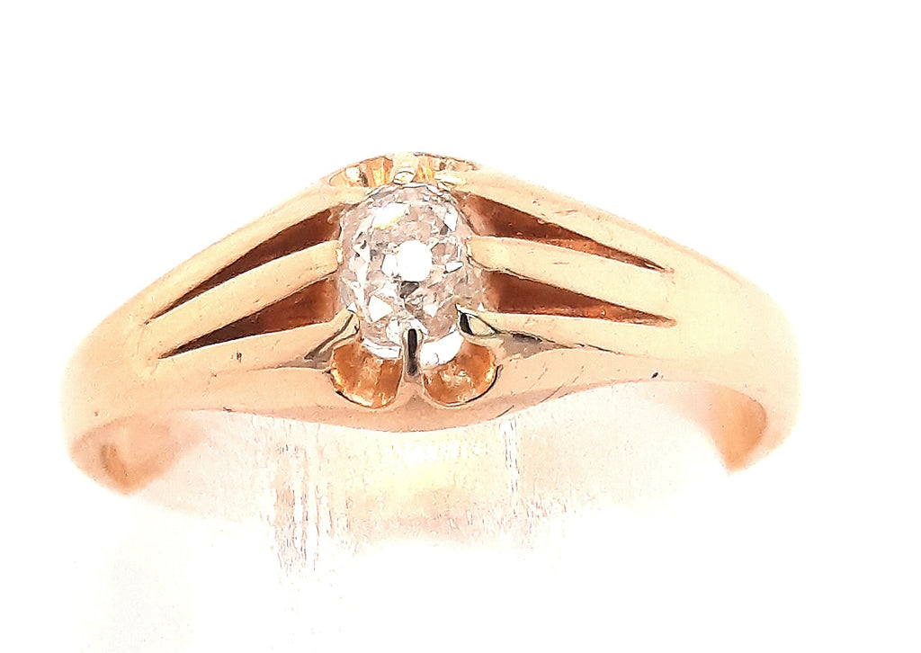 Antique Diamond 18ct Yellow Gold Ring Hallmarked c1894 London