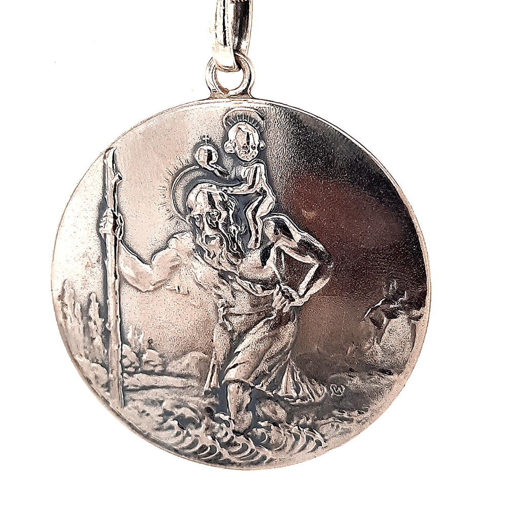 St Christopher Sterling Silver Pendant & Chain