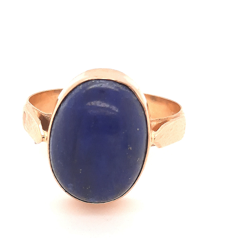 9ct Yellow gold & Lapis Lazuli Ring