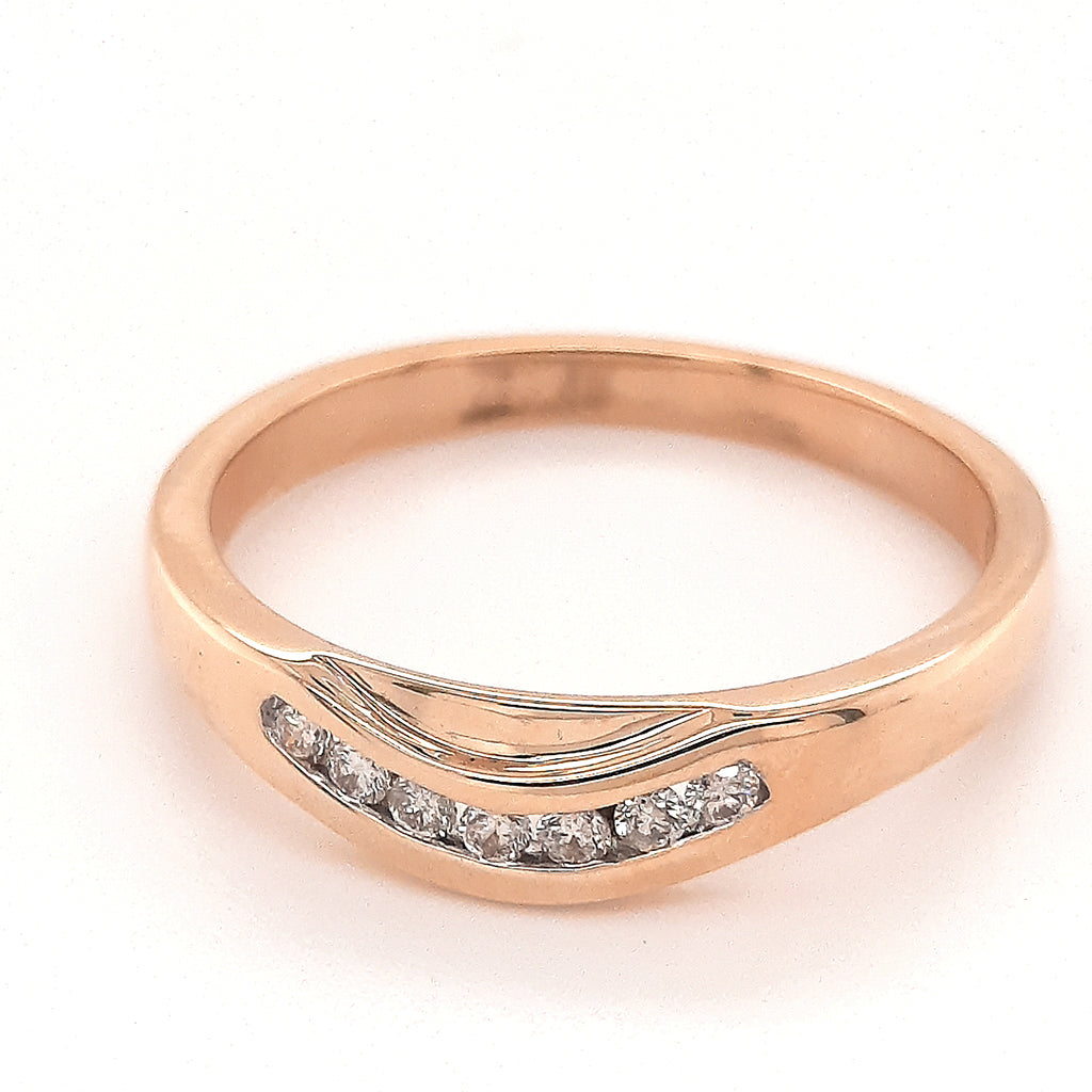 9ct Yellow Gold Diamond Accent Ring