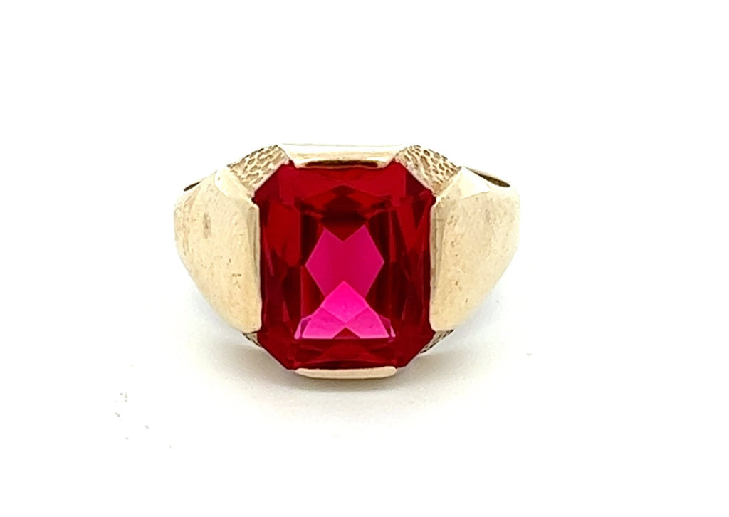 Ruby 10ct Yellow Gold Ring