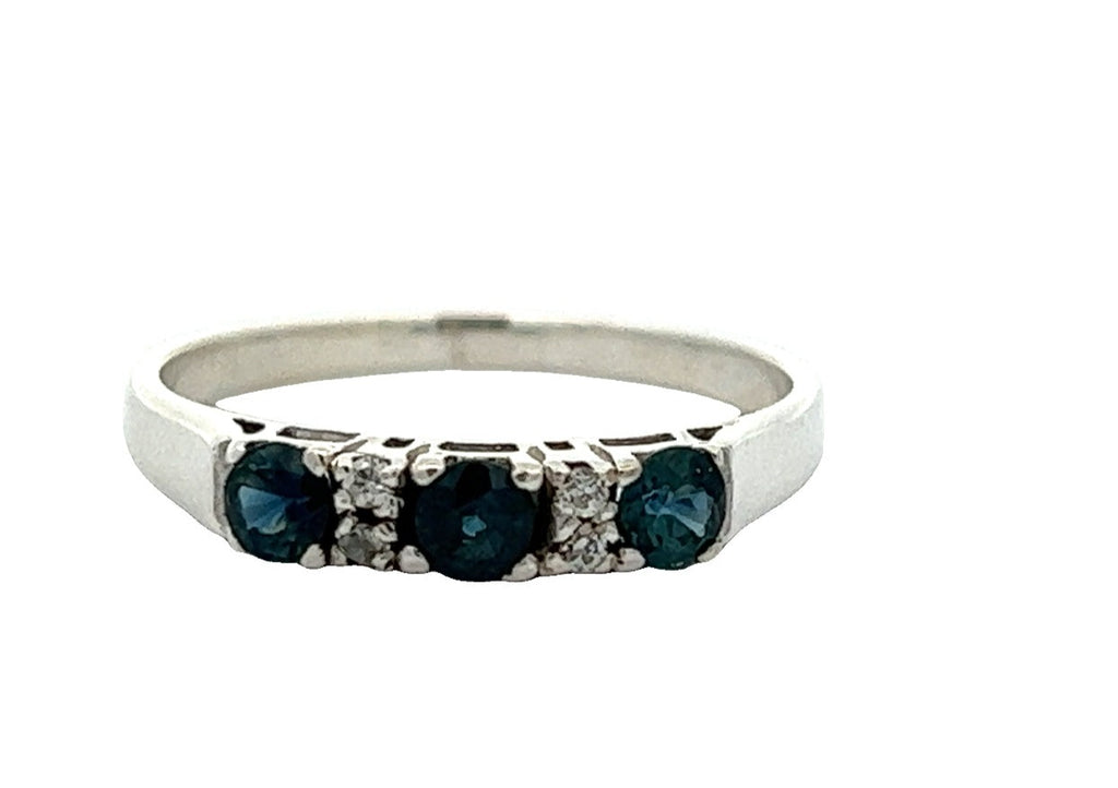 Sapphire & 925 Sterling Silver Ring