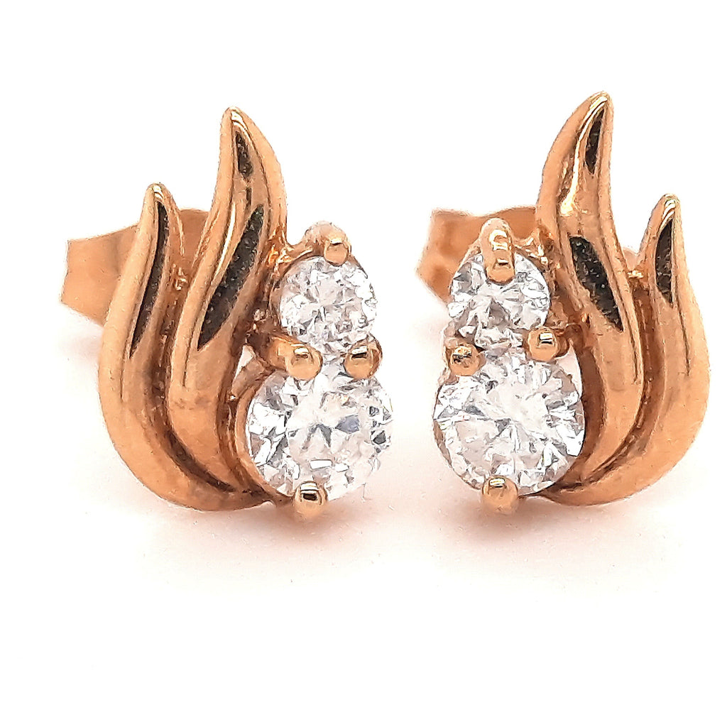 9ct Yellow Gold & Cubic Zirconia Earrings