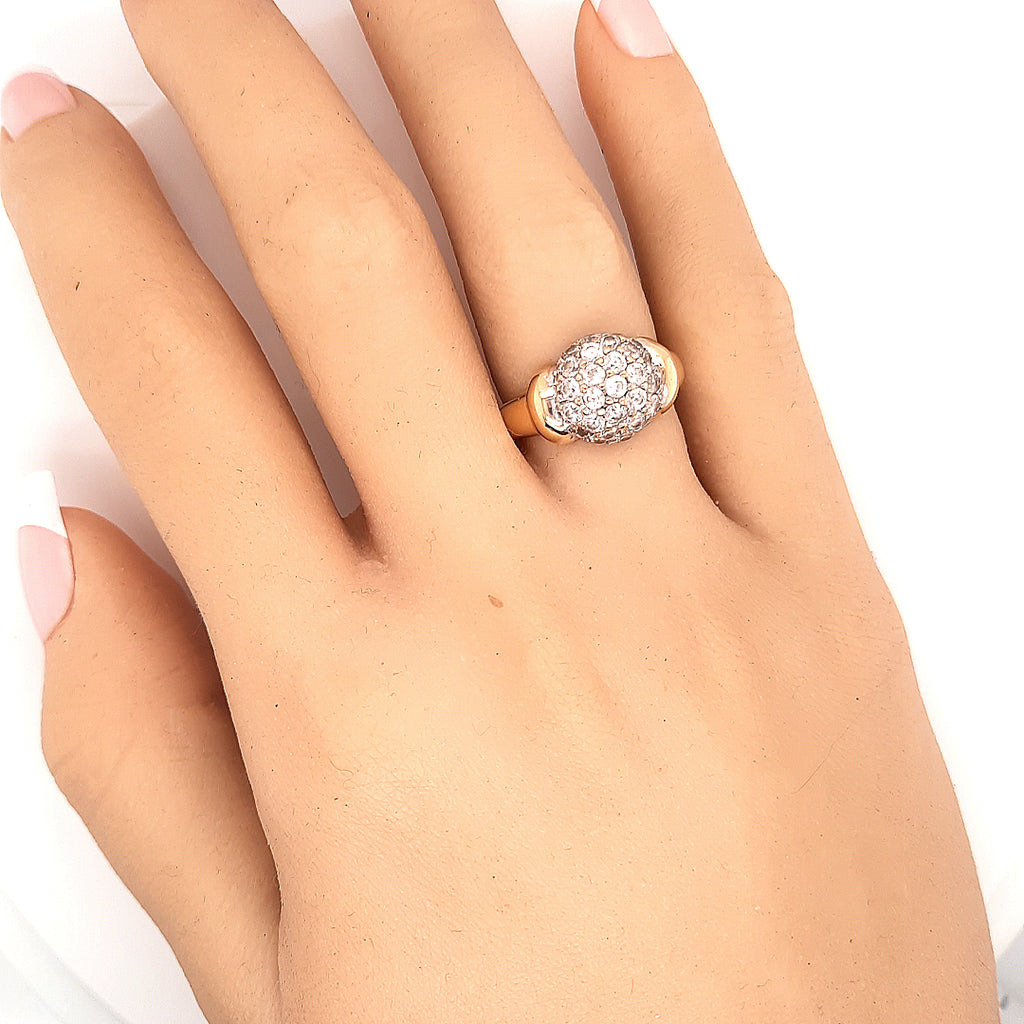 9ct Yellow Gold & Cubic Zirconia CZ Ring