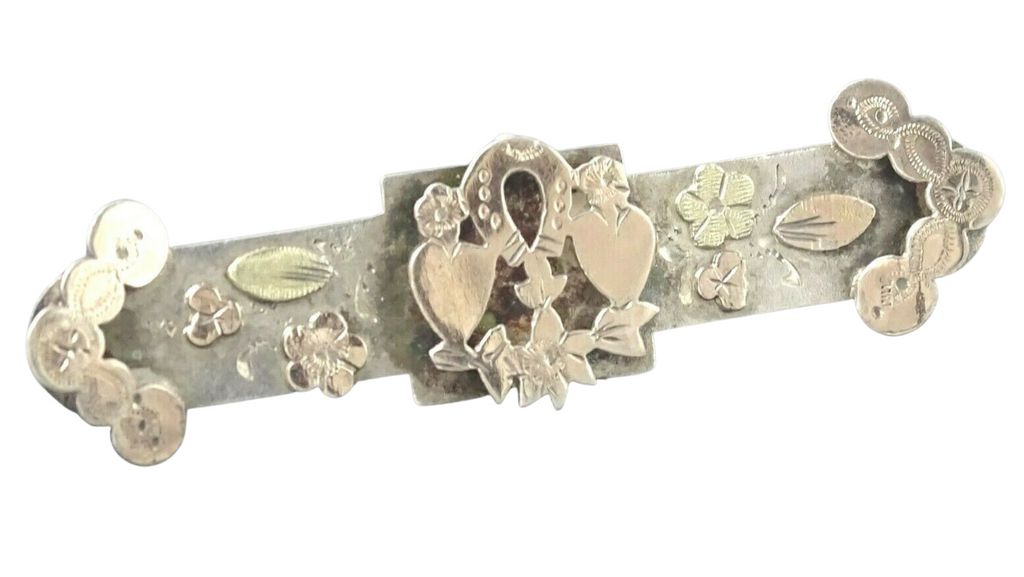Sterling Silver & Rose Gold Plated S. Bros Brooch